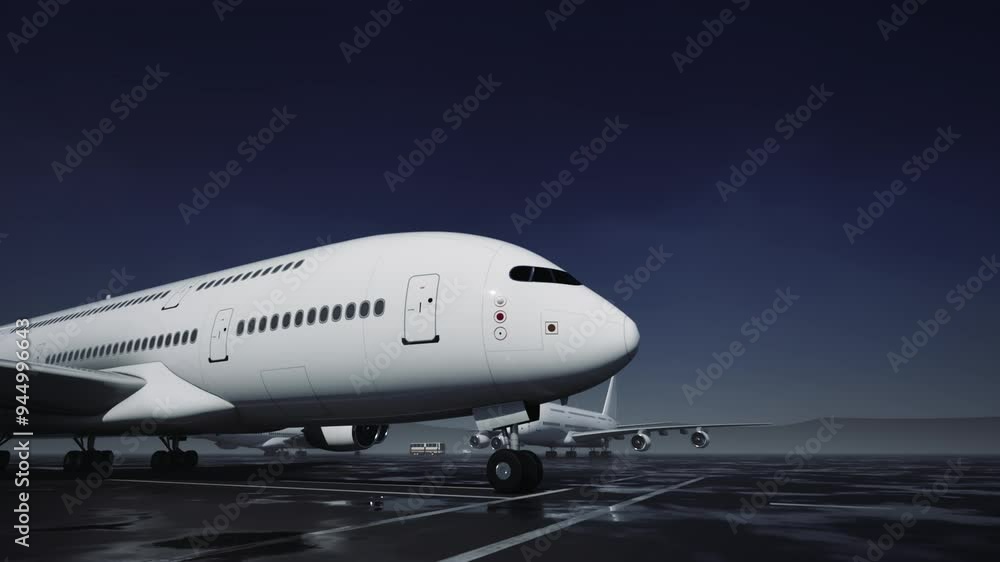 passenger plane on the runway passenger plane on the runway