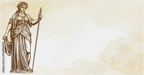 Statue lady of justice vintage background
