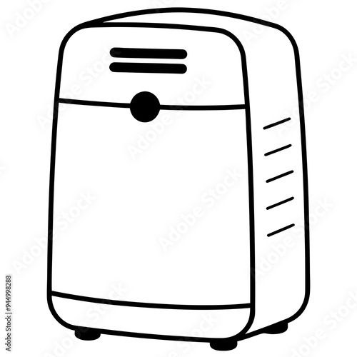 Electric Dehumidifier Art Line Vector