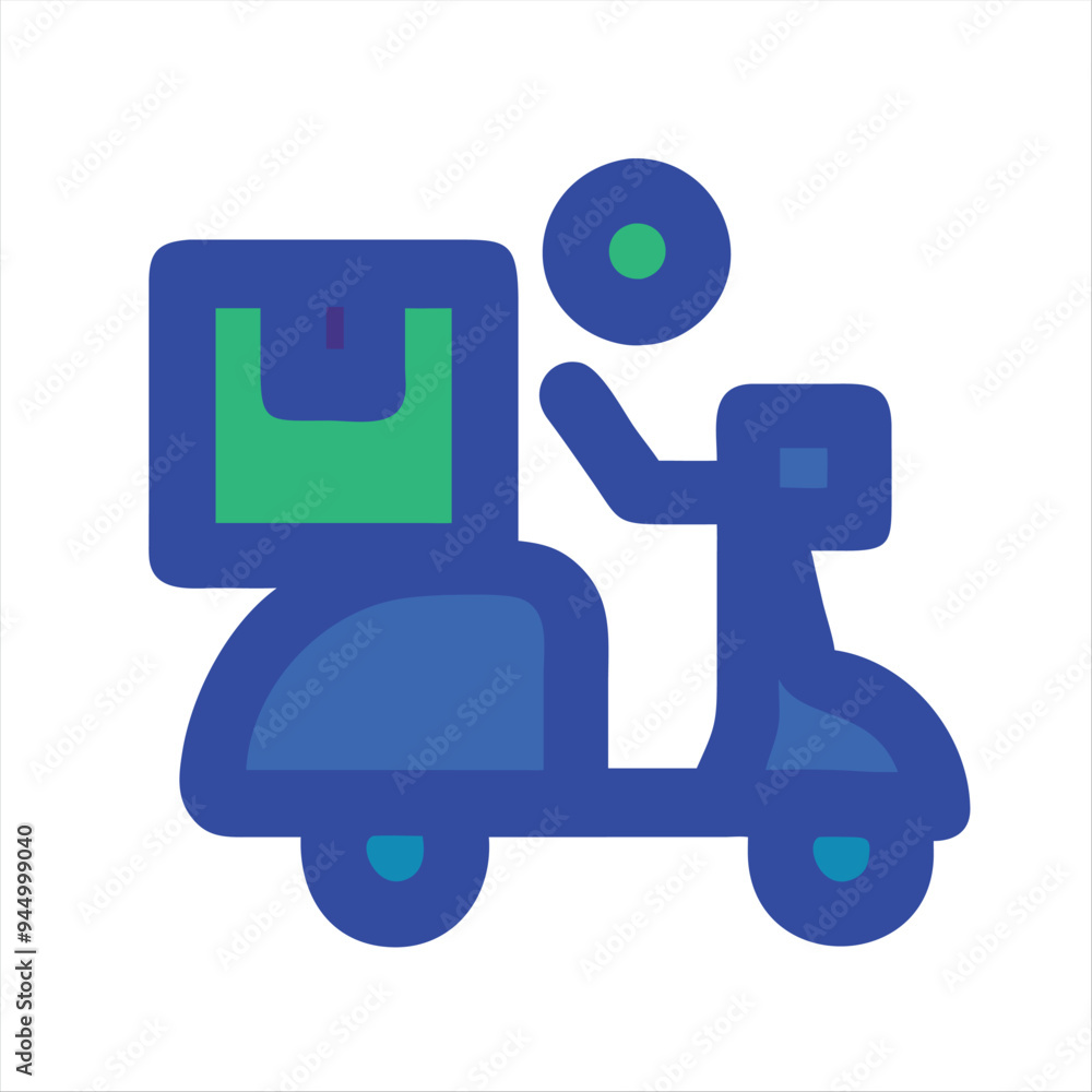 Gradient Blue Delivery Truck Icon on White Background Gradient Blue Delivery Truck Icon on White Background