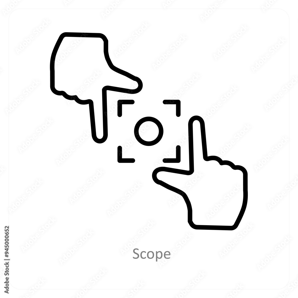 Scope and objective icon concept Scope and objective icon concept