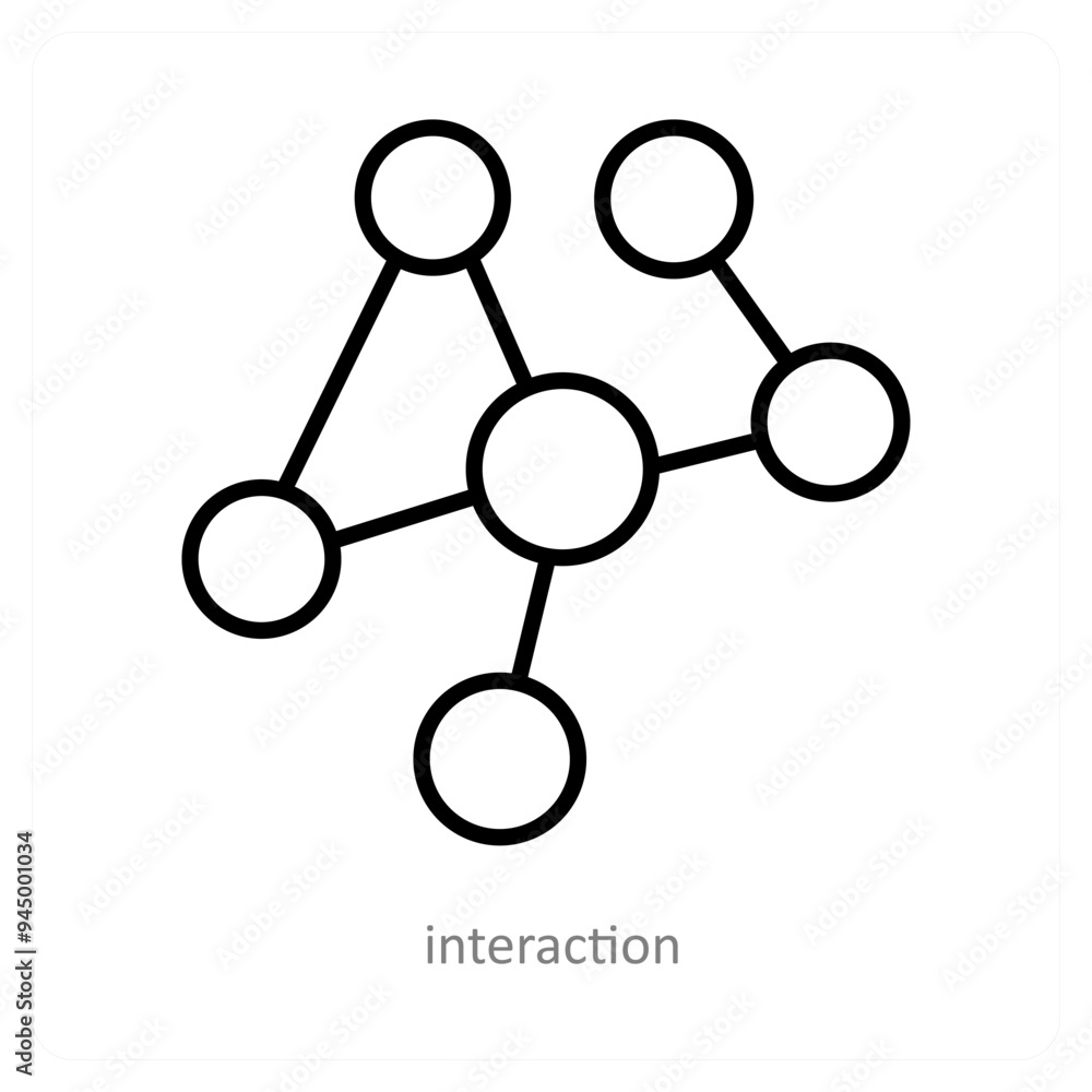 Interaction and user interaction icon concept Interaction and user interaction icon concept
