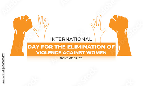 international day for the elimination of violence against women. background, banner, card, poster, template. Vector illustration.