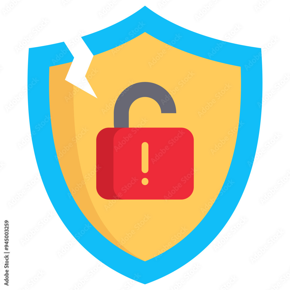Security Breach Icon Security Breach Icon