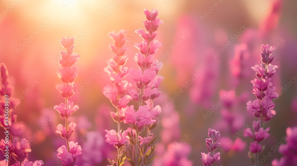 a field of pink flowers with the sun shining through the background of them a field of pink flowers with the sun shining through the background of them