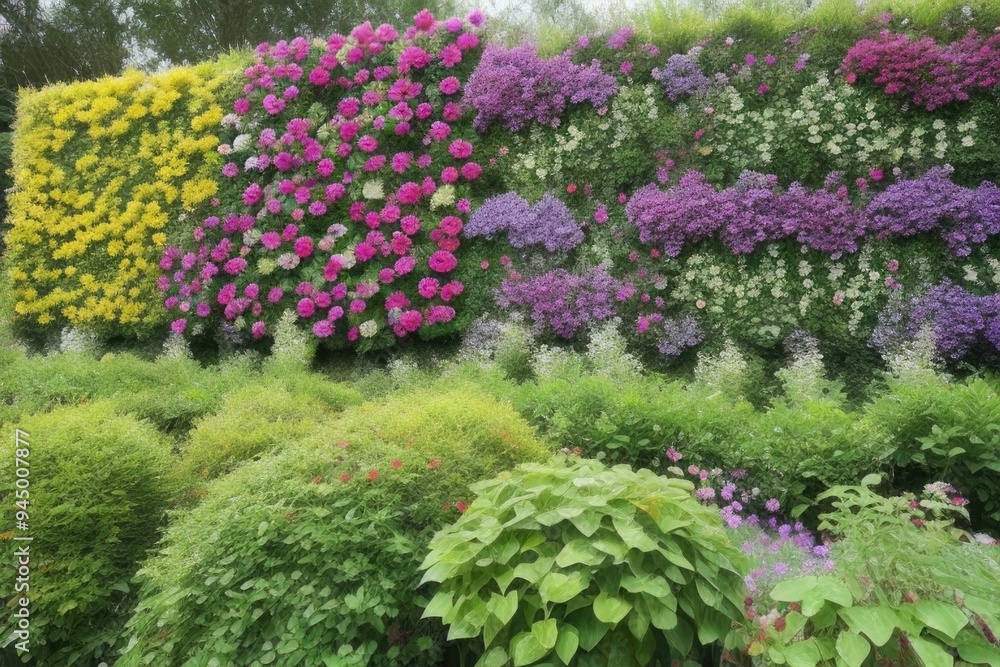 Colorful vertical garden wall Colorful vertical garden wall