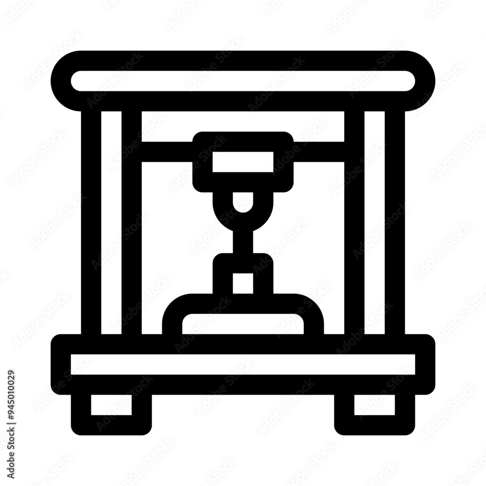 3D printer line icon 3D printer line icon