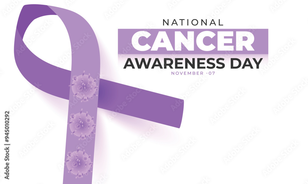 National Cancer awareness day. background, banner, card, poster, template. Vector illustration. National Cancer awareness day. background, banner, card, poster, template. Vector illustration.