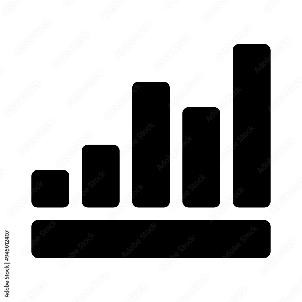 bar graph glyph icon bar graph glyph icon