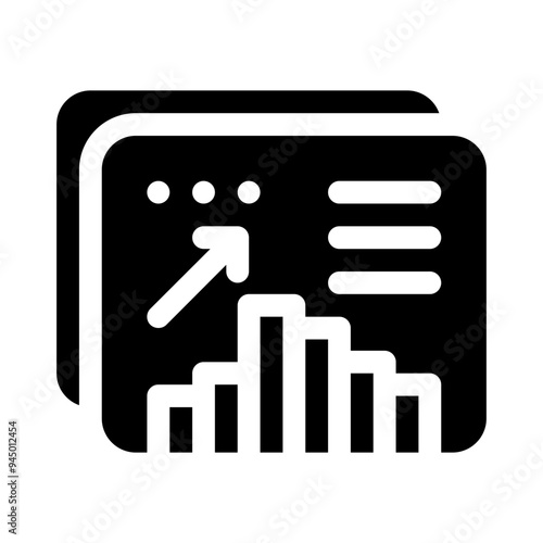 data analytics glyph icon