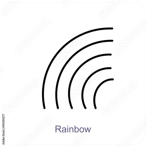 Rainbow and weather icon concept