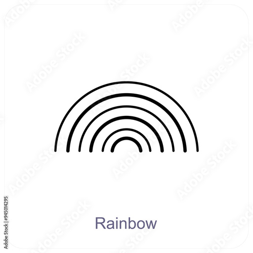 Rainbow and weather icon concept