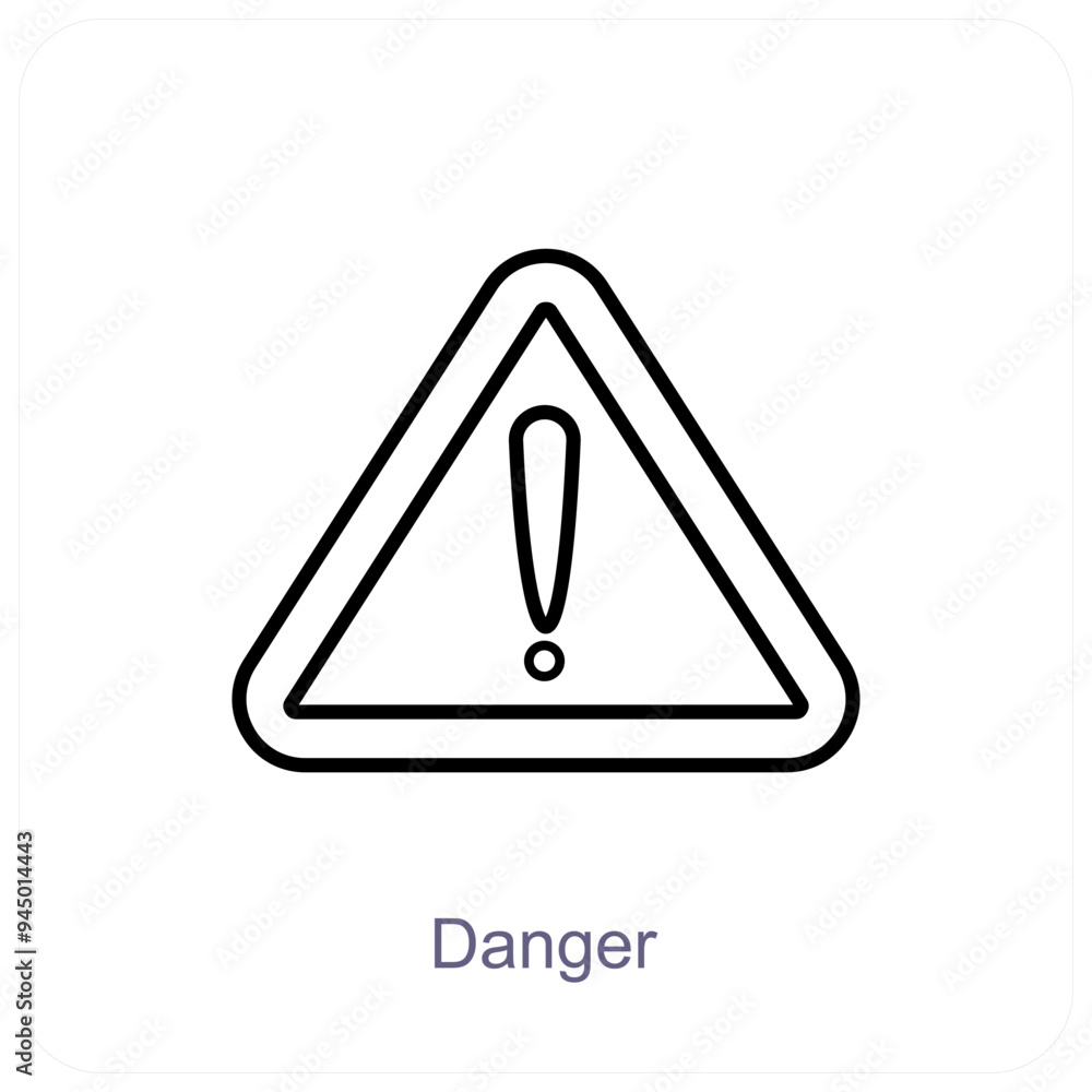 Danger and alert icon concept Danger and alert icon concept