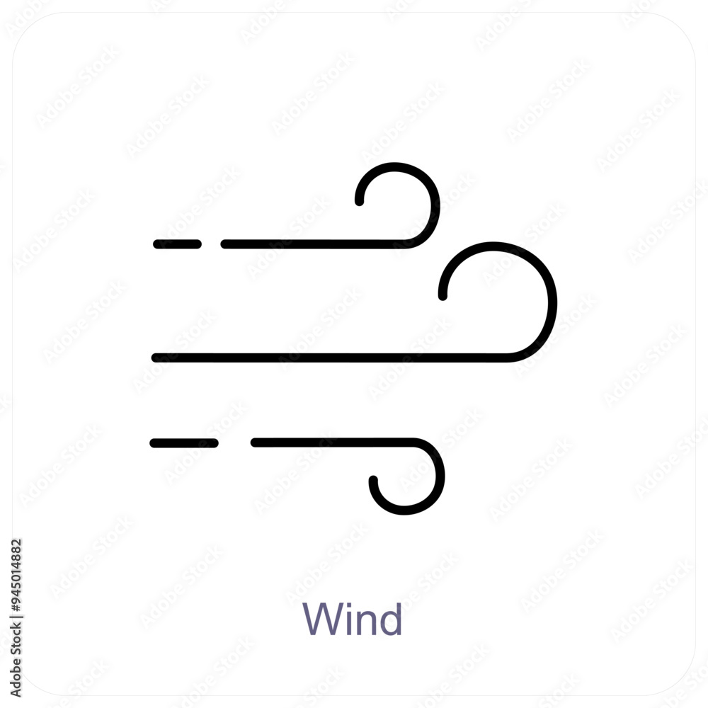 Wind and air icon concept
