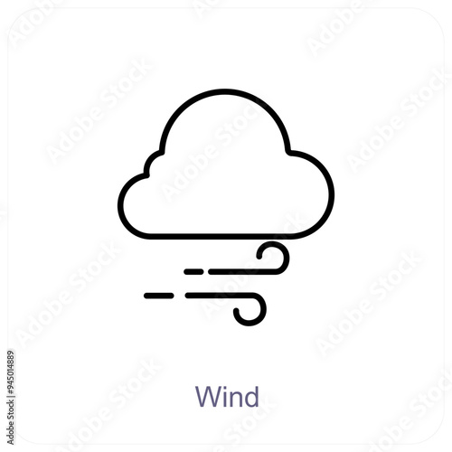 Wind and air icon concept