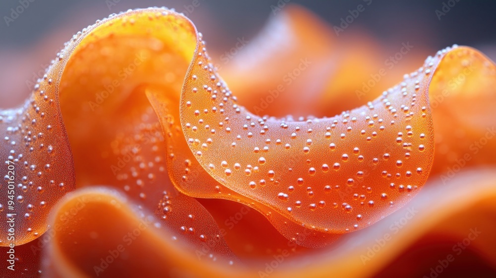 Abstract Orange Flower Petals with Dew Drops Abstract Orange Flower Petals with Dew Drops