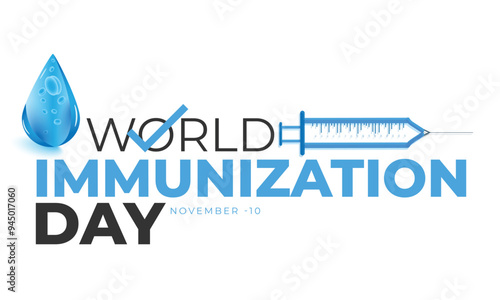 World immunization day. background, banner, card, poster, template. Vector illustration.
