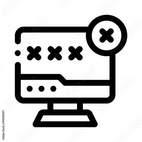 incorrect line icon