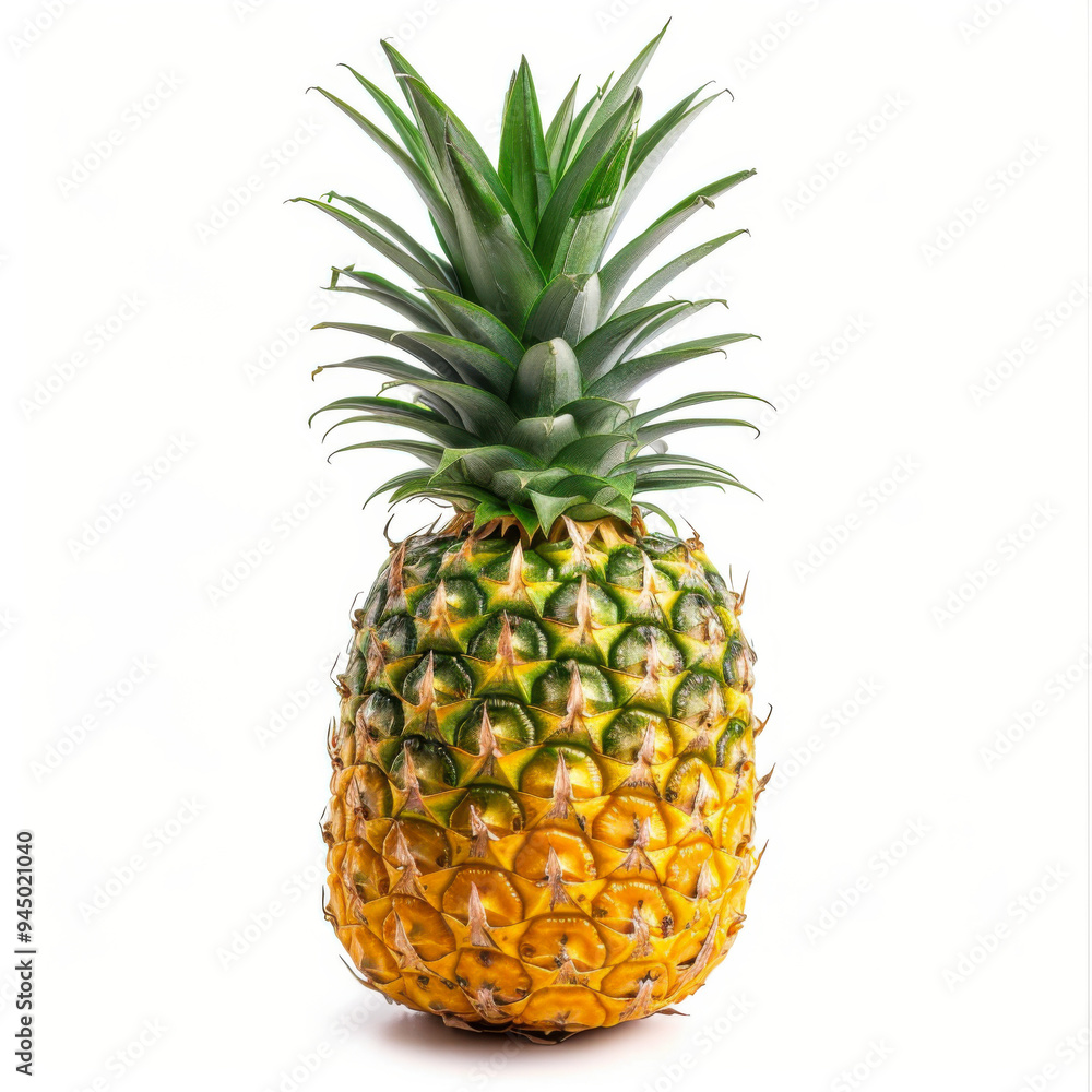 pineapple and half fruit isolated on white background pineapple and half fruit isolated on white background