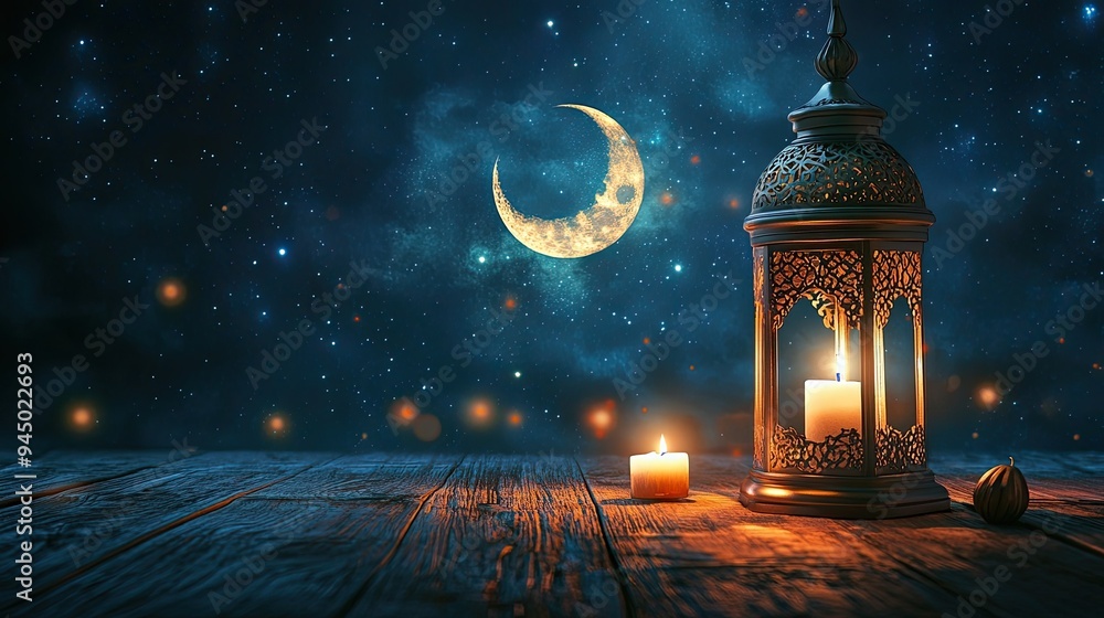 Lantern Light Under Starry Sky Lantern Light Under Starry Sky