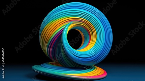 Abstract Circular Design with Vibrant Colors