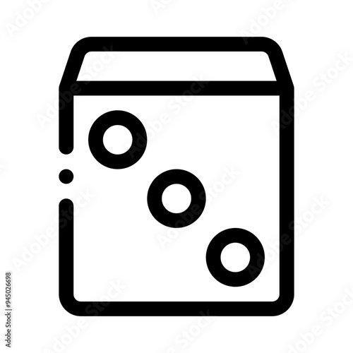 dice line icon
