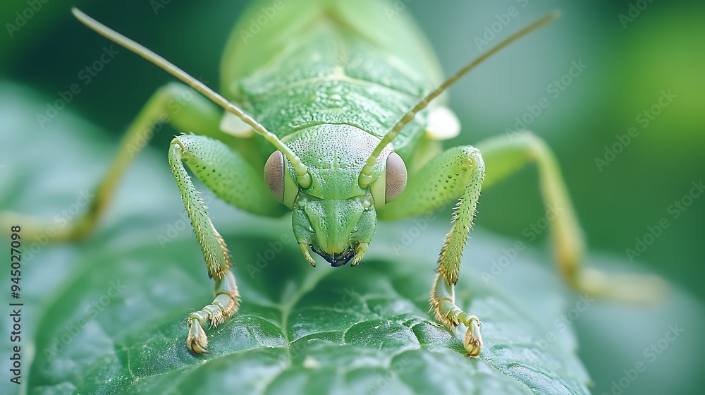 Macro Photography of a Green Shield Bug on a Leaf Macro Photography of a Green Shield Bug on a Leaf