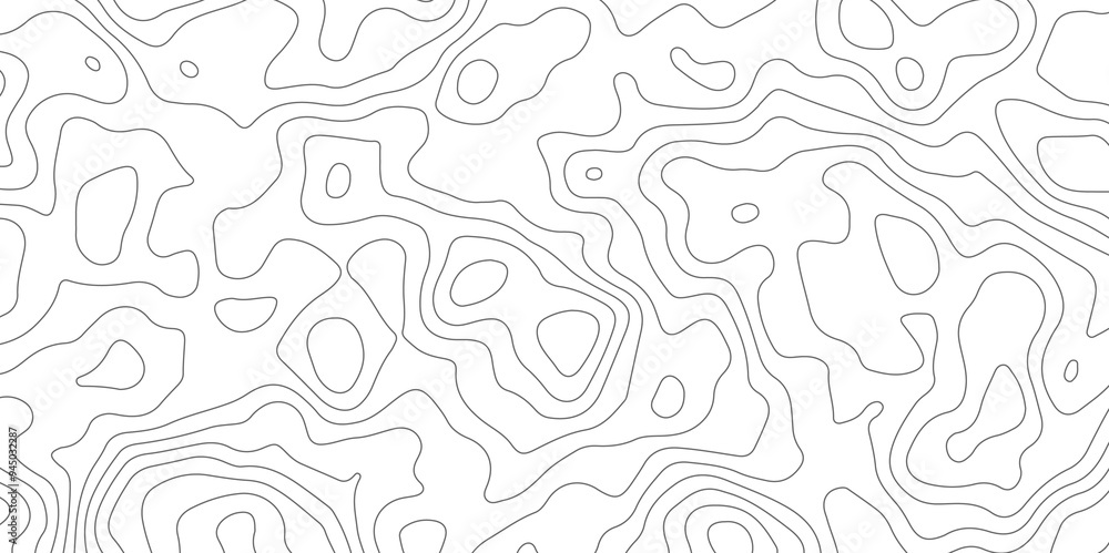Obraz premium Abstract wavy topographic map. Abstract wavy and curved lines background. Abstract geometric topographic contour map background