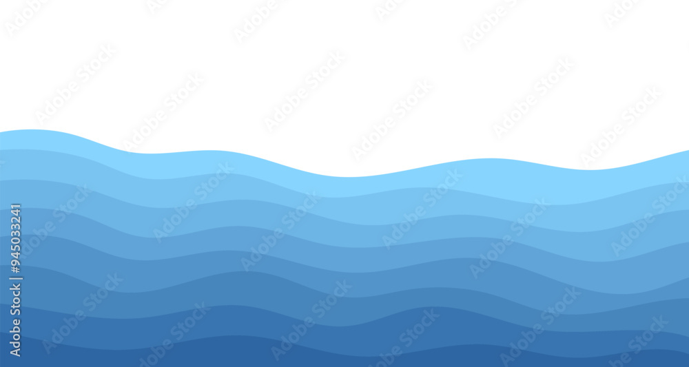 Blue river ocean wave layer background. Sea waves. Seamless sea pattern. Water wave abstract design. Vector illustration Blue river ocean wave layer background. Sea waves. Seamless sea pattern. Water wave abstract design. Vector illustration