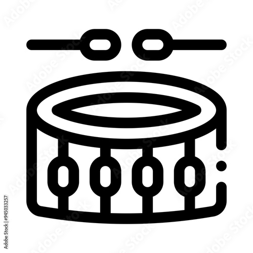 drum set line icon