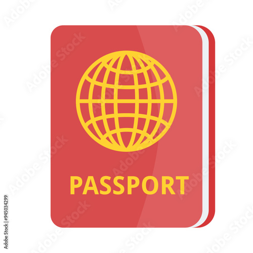 Passport Flat Vector Illustration