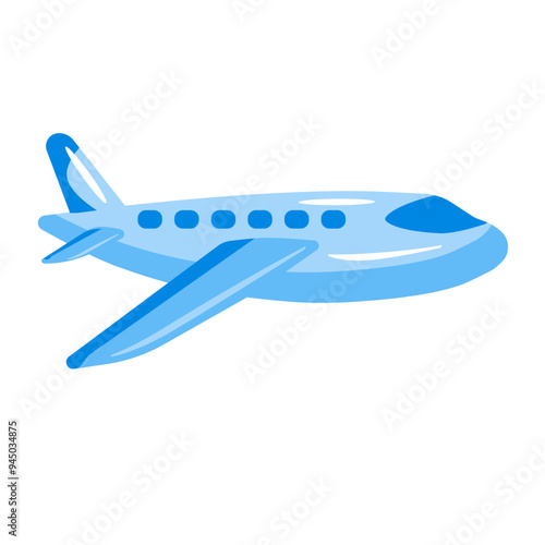 Plane Flat Vector Illustration