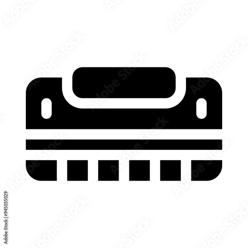 blues harmonica glyph icon