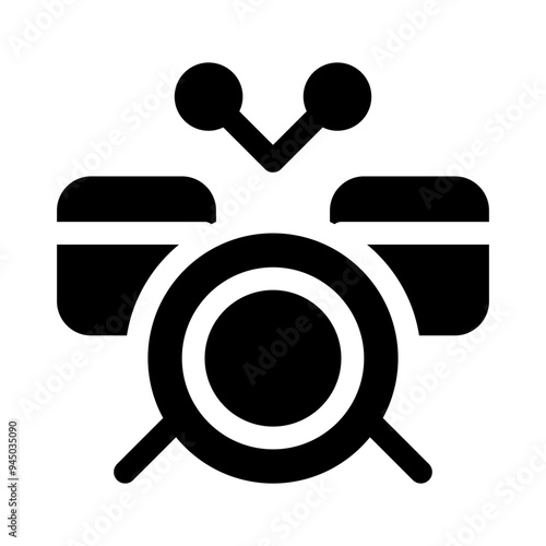 drum kit glyph icon