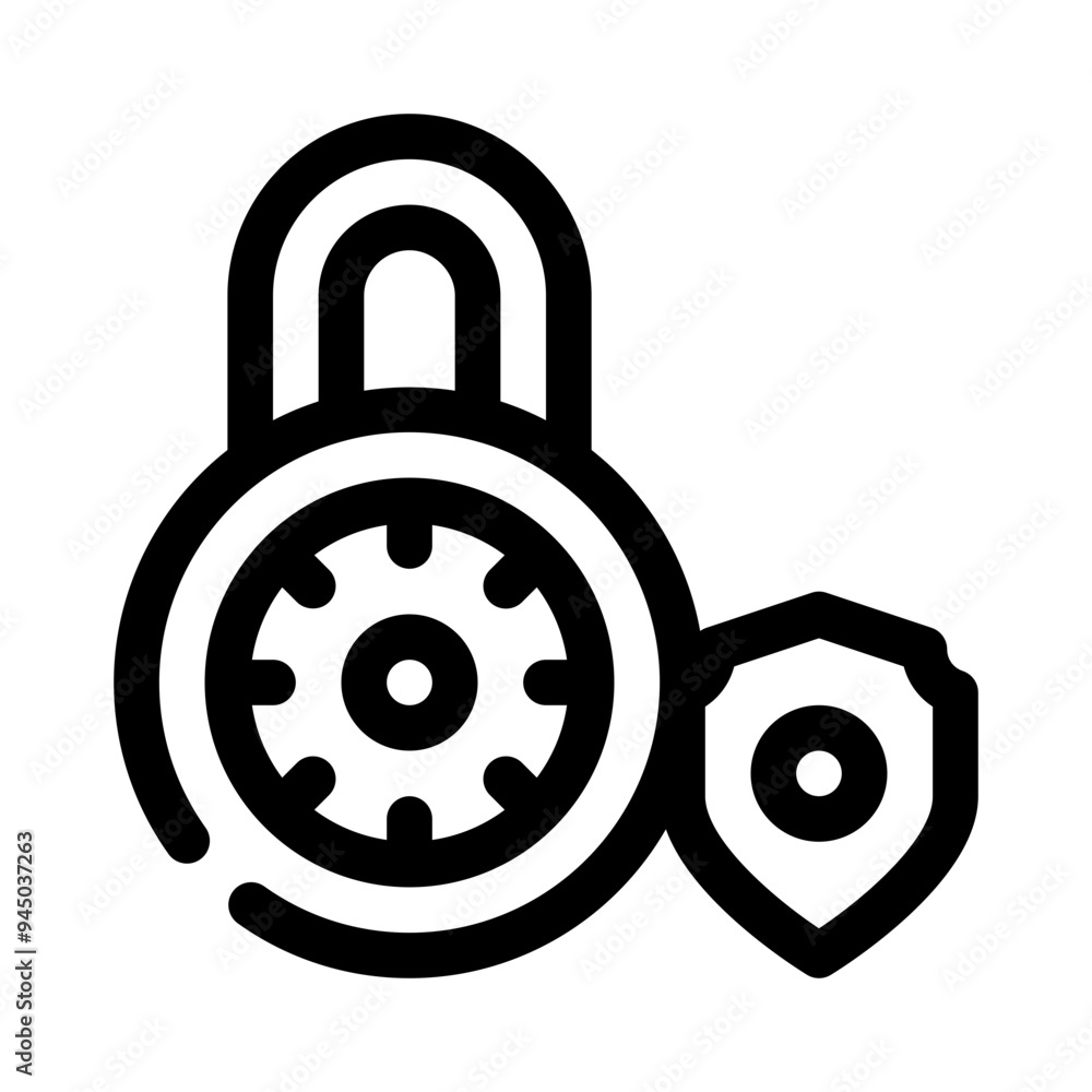 lock line icon