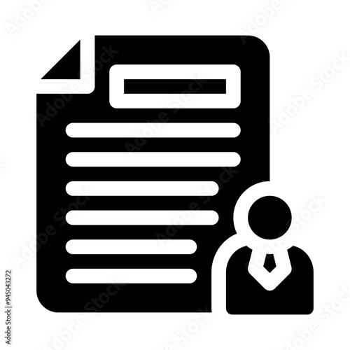 job candidate glyph icon