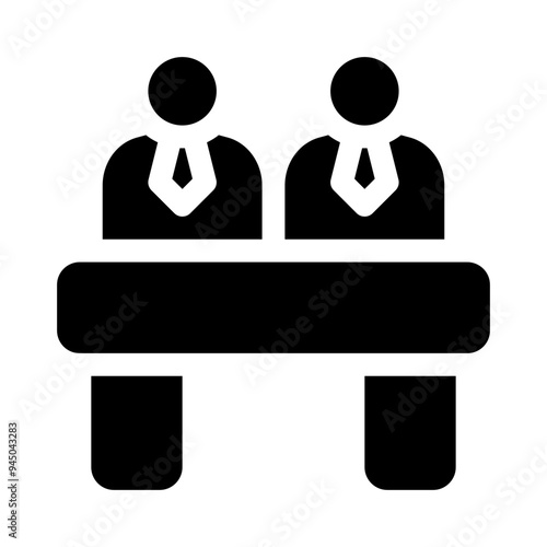 interview venue glyph icon