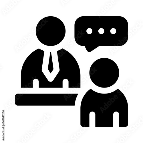 job interview glyph icon
