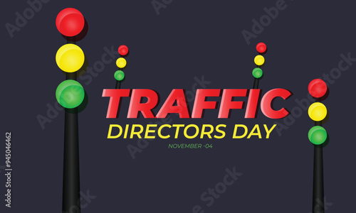 Traffic directors day. background, banner, card, poster, template. Vector illustration.