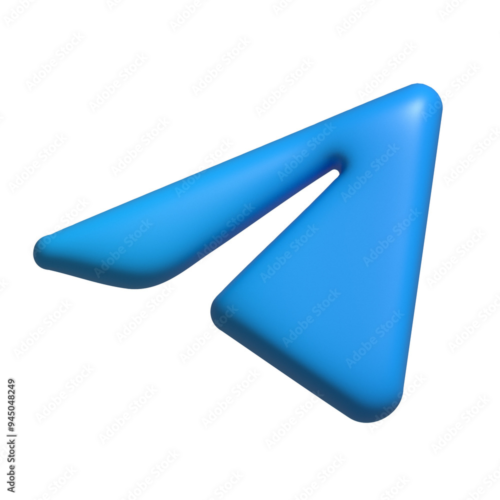 3D Sosmed Element telegram logo
