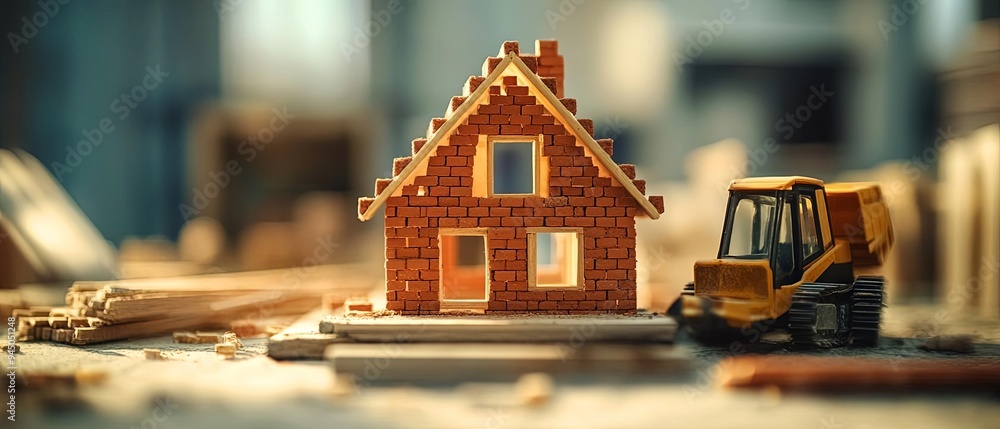 Model House Construction Scene, model house Model House Construction Scene, model house