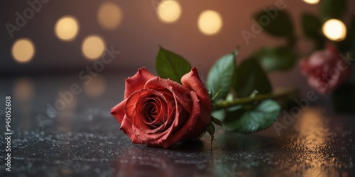 Heart shaped rose Valentine's day background.