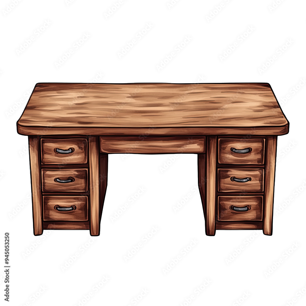Office desk with a layered paper cut top Office desk with a layered paper cut top