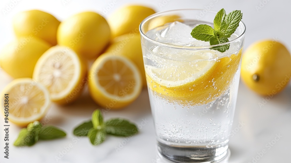 Refreshing Lemon Soda with Mint Refreshing Lemon Soda with Mint