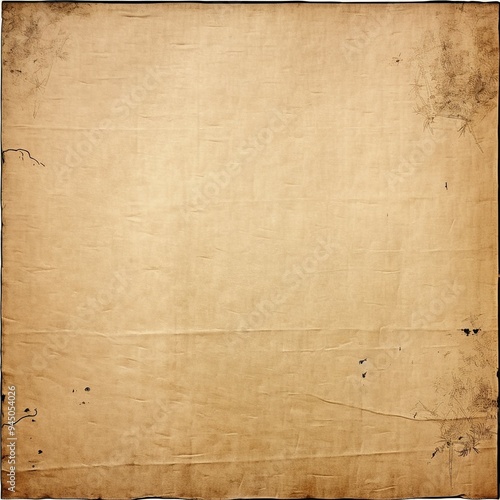 old Chinese paper for the background, old yellowed paper with sketches of hieroglyphs around the edges. Design, background, layout, banner.