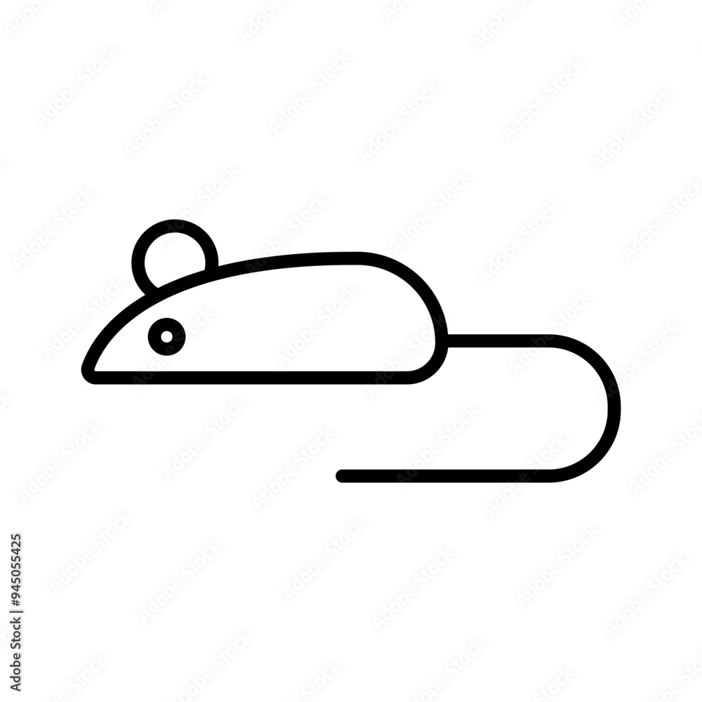 Mouse animal line icon editable stroke vector object Mouse animal line icon editable stroke vector object