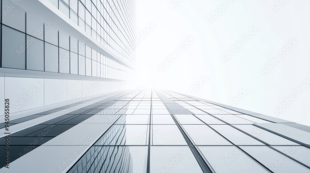 Fototapeta premium Professional business consulting poster cover, emphasizing a clean white backdrop