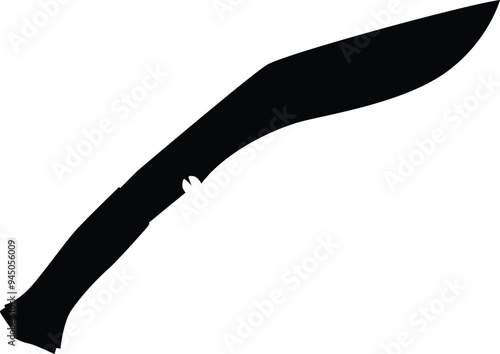 Combat knife silhouette illustration