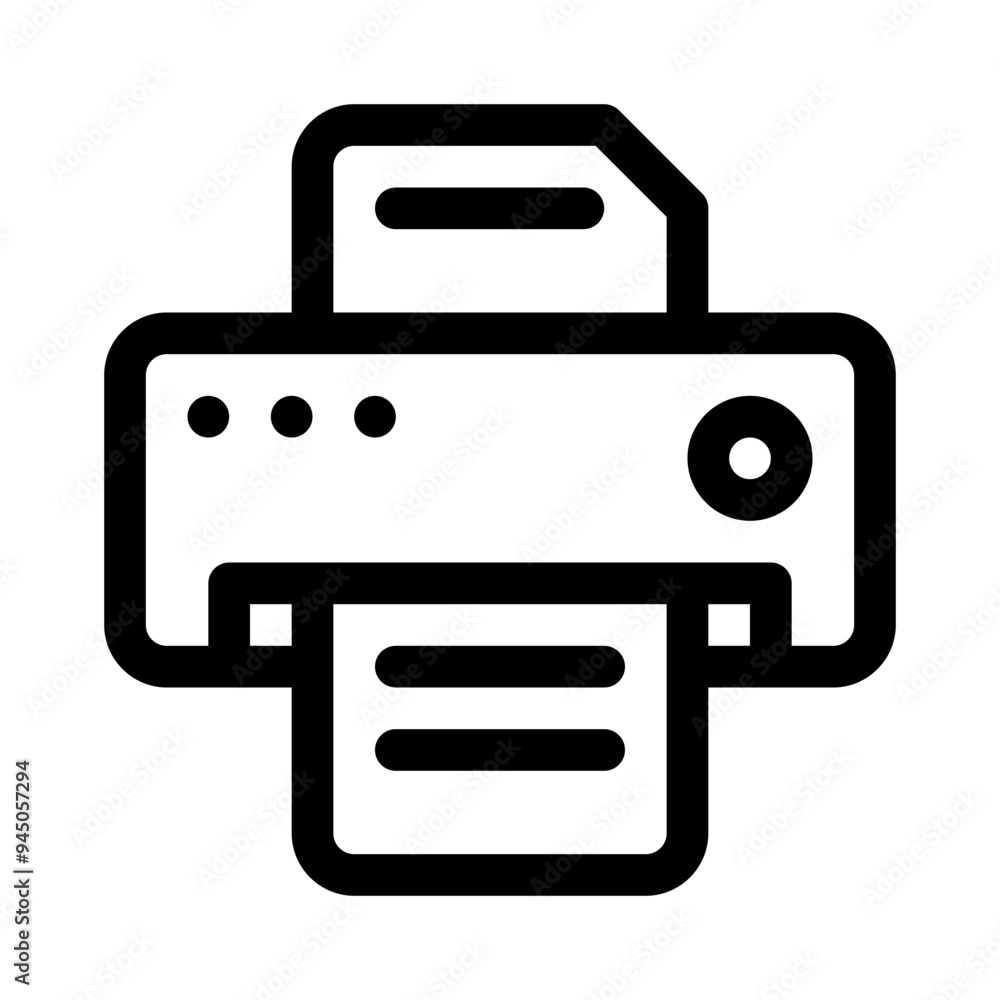 printer line icon printer line icon