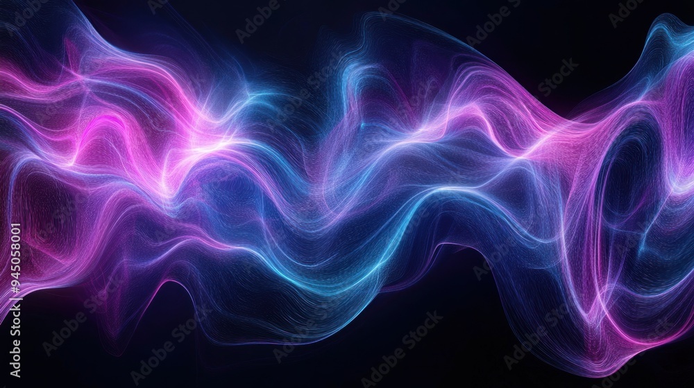 Abstract Digital Swirls of Blue and Pink Abstract Digital Swirls of Blue and Pink